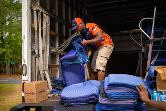 Men Loading Mats into Truck with a Moving Company in Sandy Springs, GA